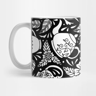 Tea Time Black and White Mug